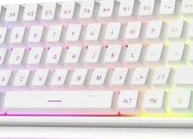 61键机械键盘 白色 RGB背光 迷你便携 有线键盘 细节图2